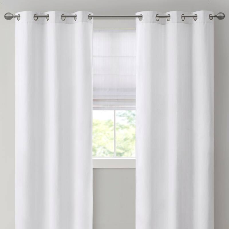 Basketweave Room Darkening Curtain Panel Pair(2 Pcs Window Panels)