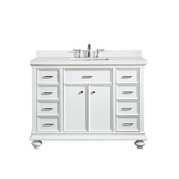 Shop Charlotte 48 Vanity In White Without Mirror On Sale Overstock 16689851