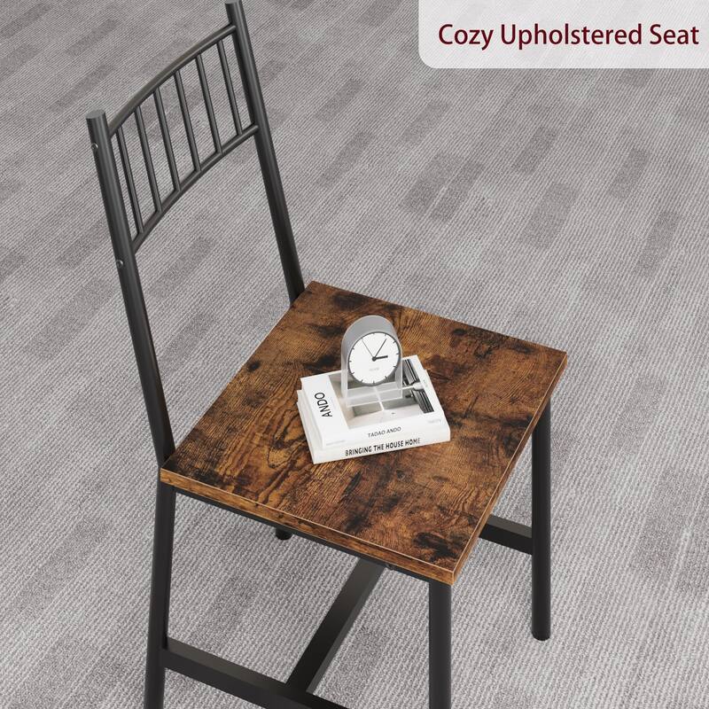 47.2" Rectangular Dining Table Set with Storage Bench and Wine Rack