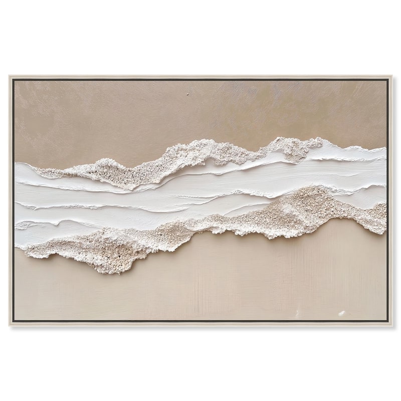 Textured Sea I Canvas by Art Remedy - Silver - 15" x 10"