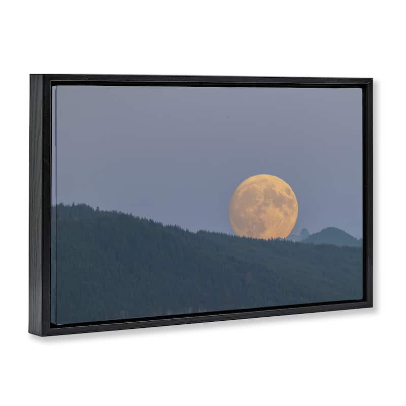 Stupell Majestic Moonrise Landscape Framed Floater Canvas Wall Art Design By Nancy Crowell