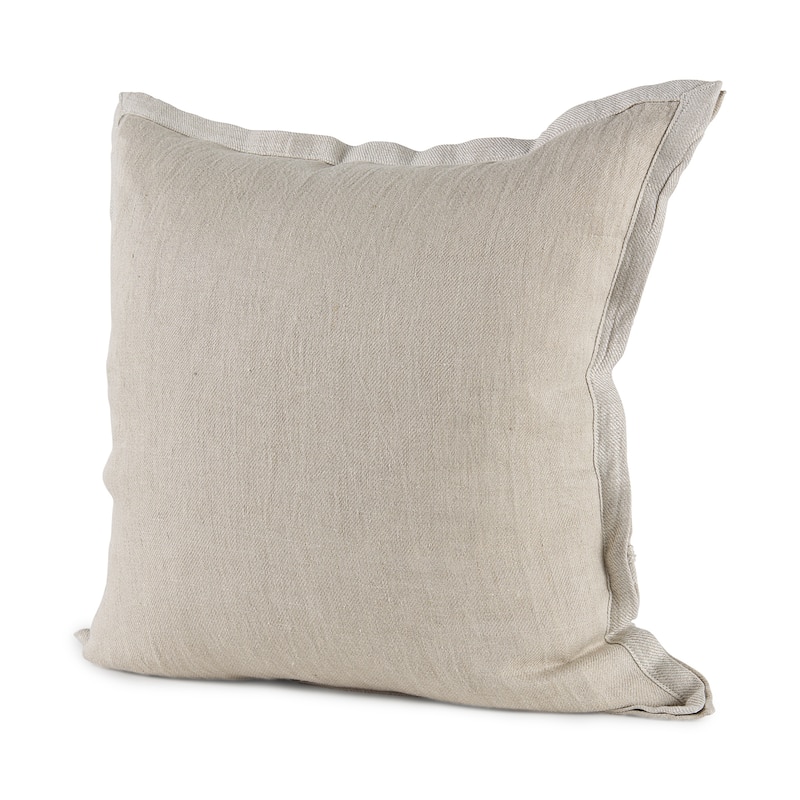 Mae 14L x 26W Beige Fabric Decorative Pillow Cover - Pillow Covers - 20.0L x 20.0W x 0.2H - Beige - Single