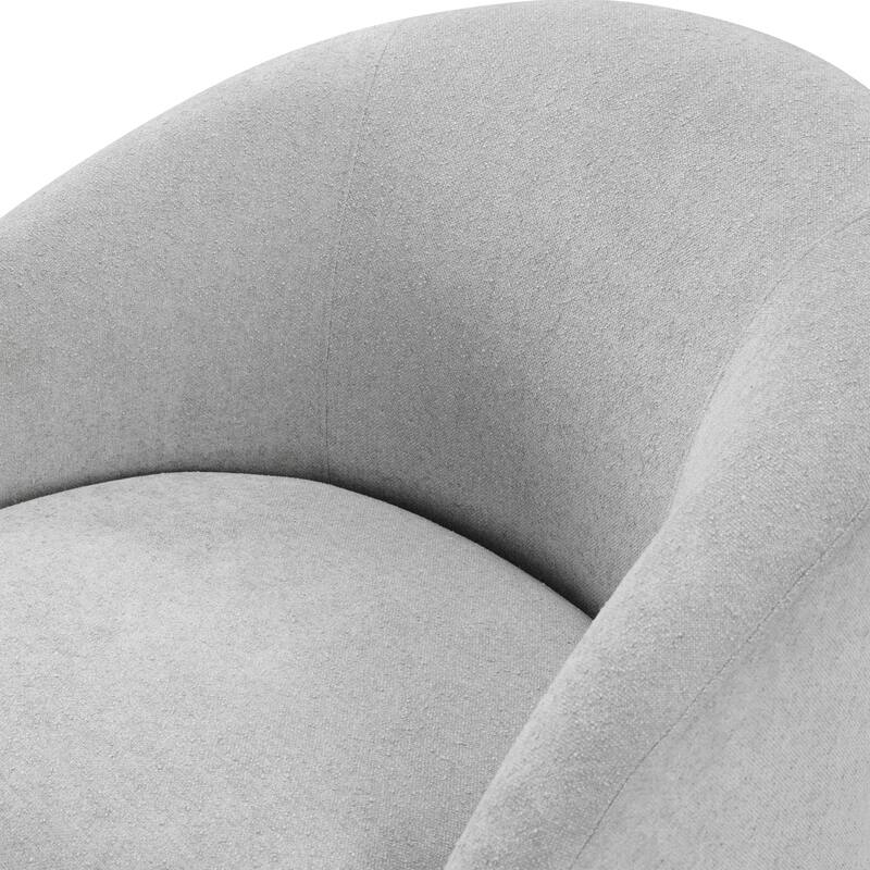 Tapestry 28.5" Boucle Swivel Chair - 360-Degree Metal Swivel Base