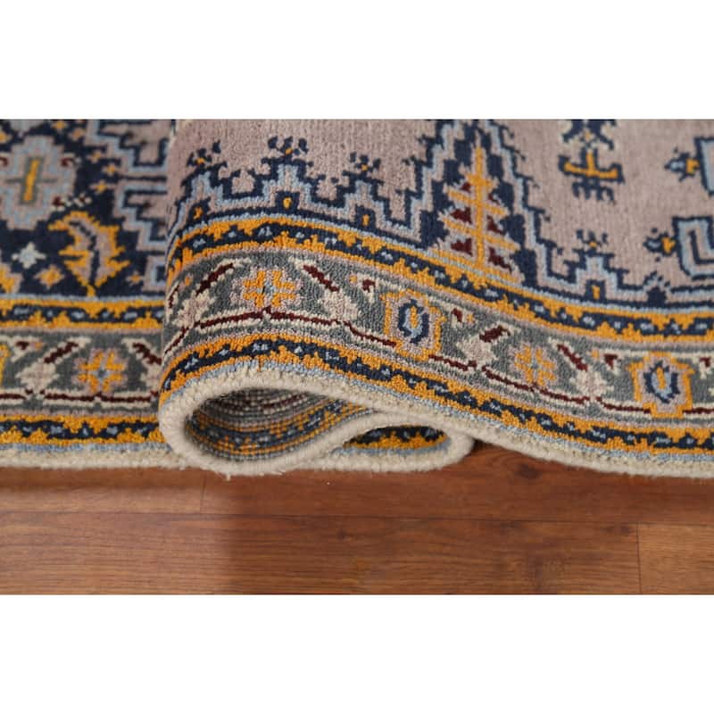 Geometric Viss Indian Accent Rug Handmade Foyer Wool Carpet - 3'0"x 5'3"
