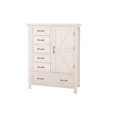 Westfield 44" Wide Traditional Chifforobe, Brushed White
