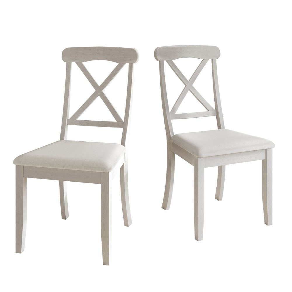 CraftPorch Farmhouse Style Wooden Dining Chairs (Set of 2)