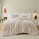 preview thumbnail 1 of 18, Fluffy Shaggy Reversible Faux Fur Comforter Set, Fuzzy Plush Bedding Set Beige - King