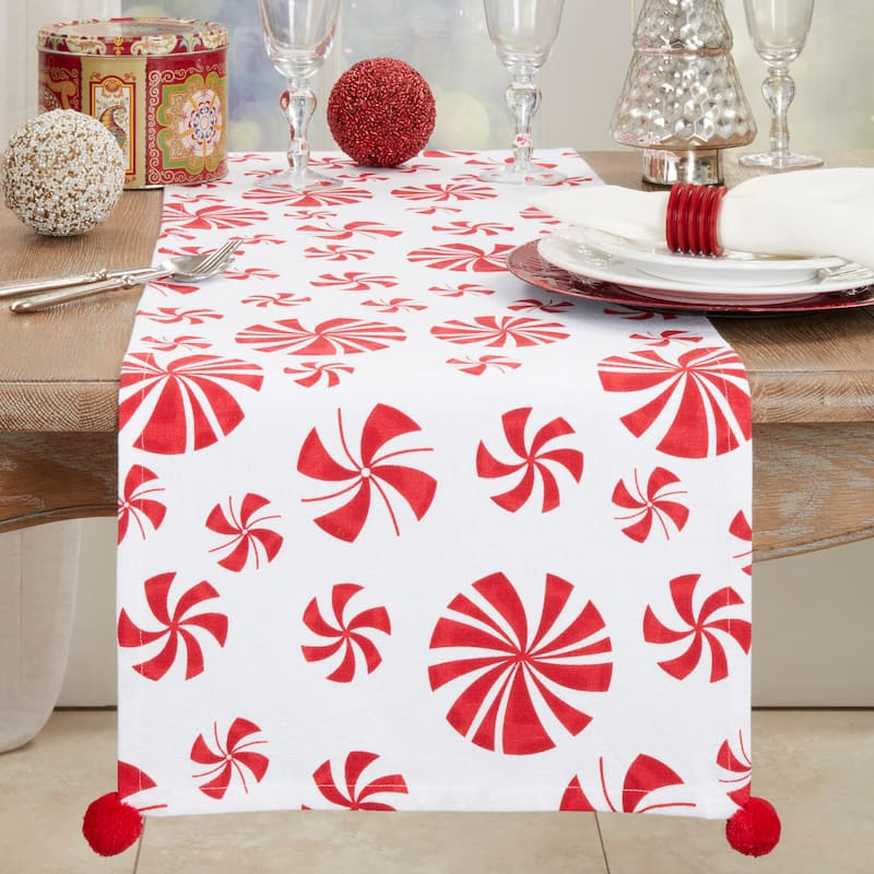 Sweet Peppermint Candy Table Runner