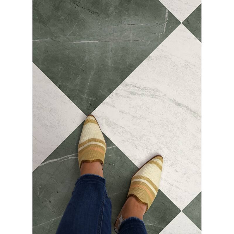 Chris Loves Julia x FloorPops Bonneville Jade Peel and Stick Floor Tiles