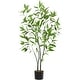 preview thumbnail 16 of 17, 6 FT Artificial Eucalyptus Tree with Round Leaves,Realistic Fake Indoor Outdoor Plant in White Pot Black - 5ft