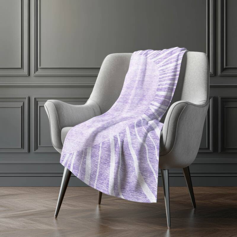 Premium Machine Washable Modern Sun Sherpa Throw Blanket