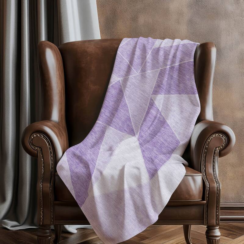 Premium Machine Washable Modern Contemporary Sherpa Throw Blanket