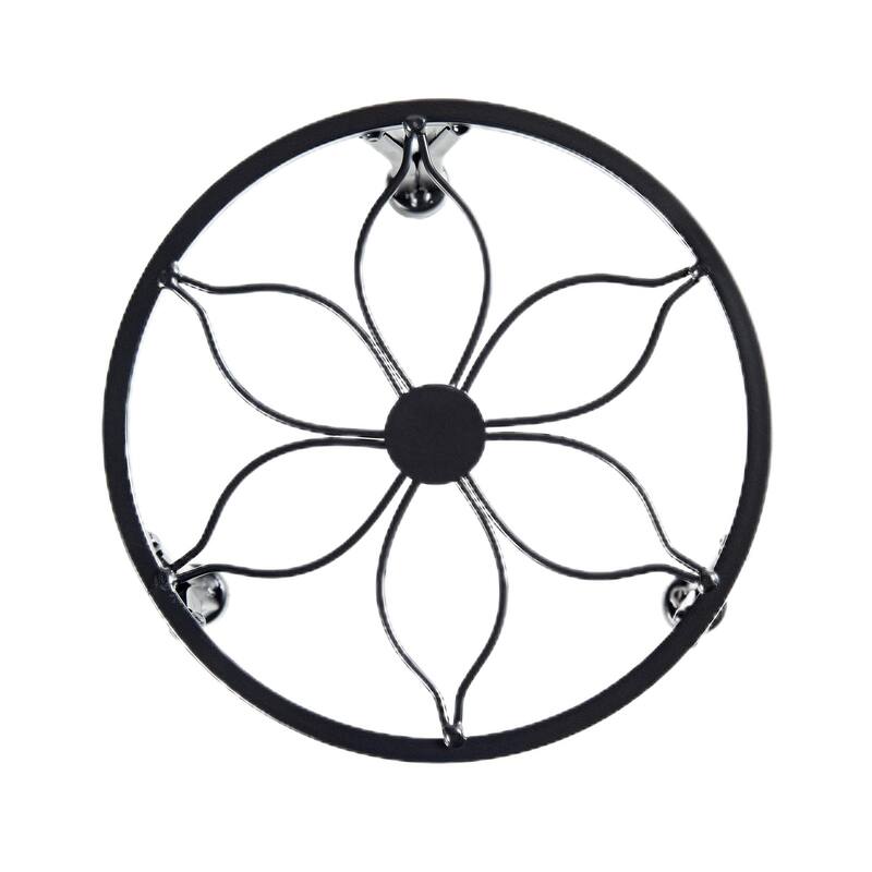 Javlergo 5-Piece Metal Plant Stand Set Multiple Sizes Black Heavy Duty Flower Pot Holder Stands for Indoor Outdoor Use