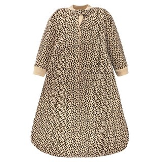 Hudson Baby Infant Girl Premium Quilted Long Sleeve Sleeping Bag and Wearable Blanket, Leopard
