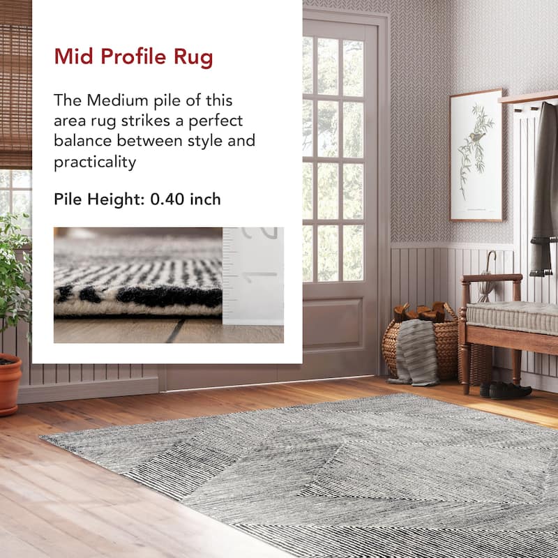 Nuloom Heidi Modern Hand Tufted Wool Area Rug