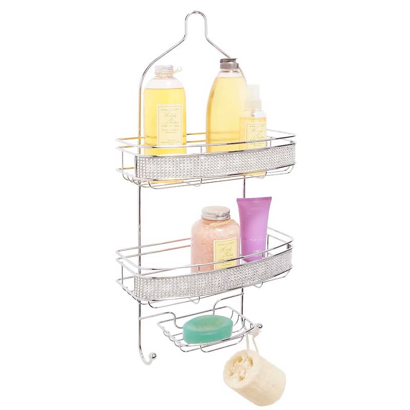 Bath Bliss Pave Diamond Shower Caddy - 11.02" x 4.92" x 25.59"