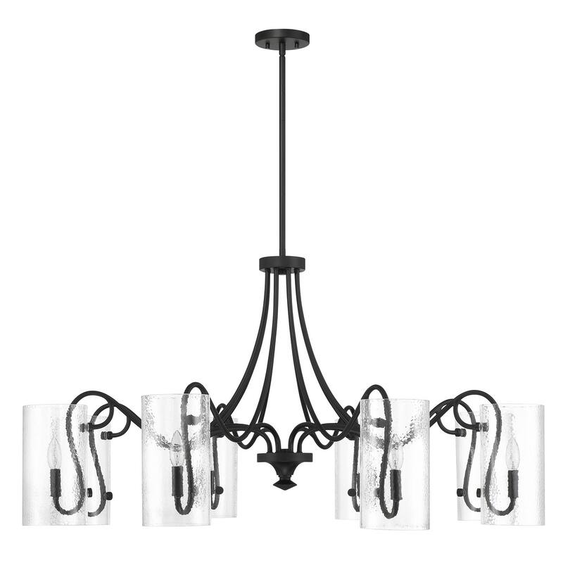 Calgary 8-Light Chandelier in Matte Black - Matte Black