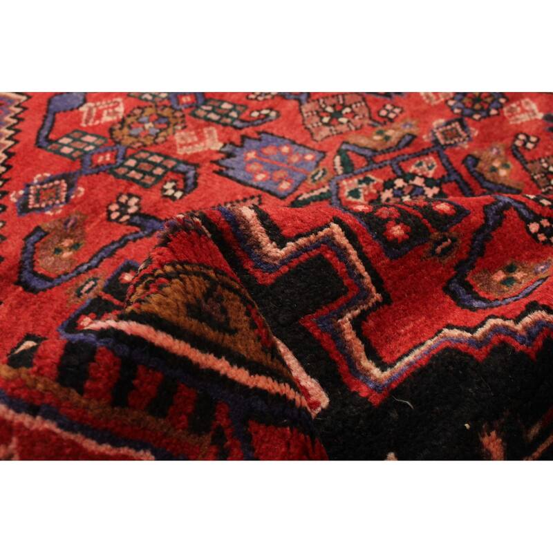 ECARPETGALLERY Hand-knotted Andelz Red Wool Rug - 3'11 x 7'7