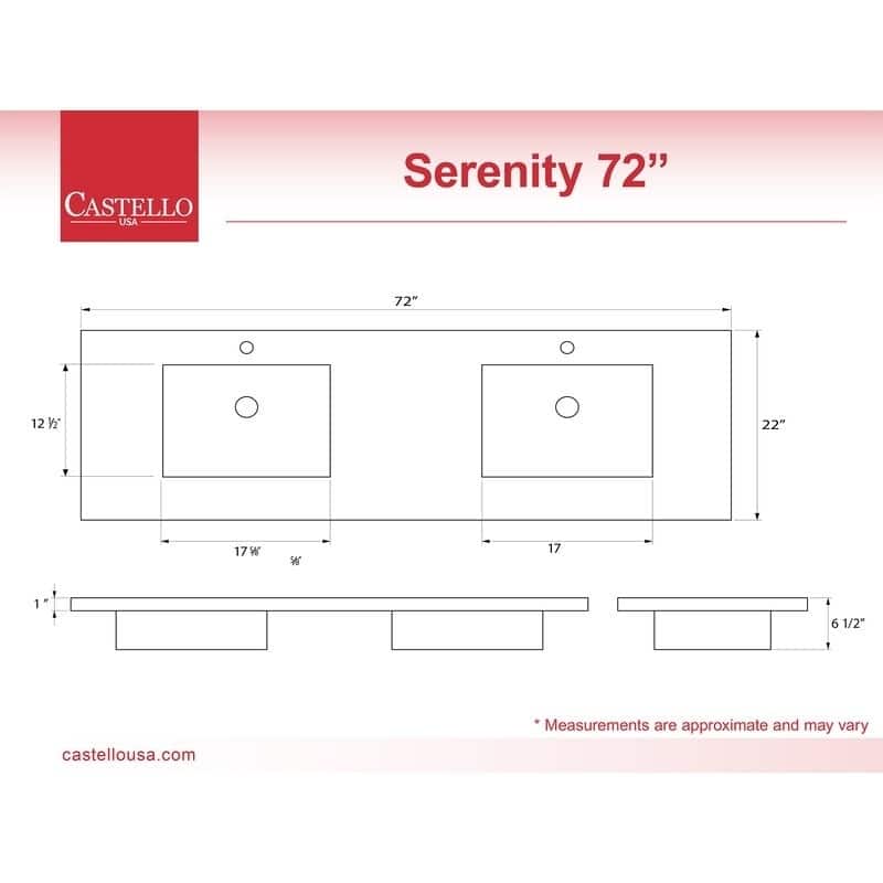 Serenity Solid-Surface Bathroom Vanity Top with Sink