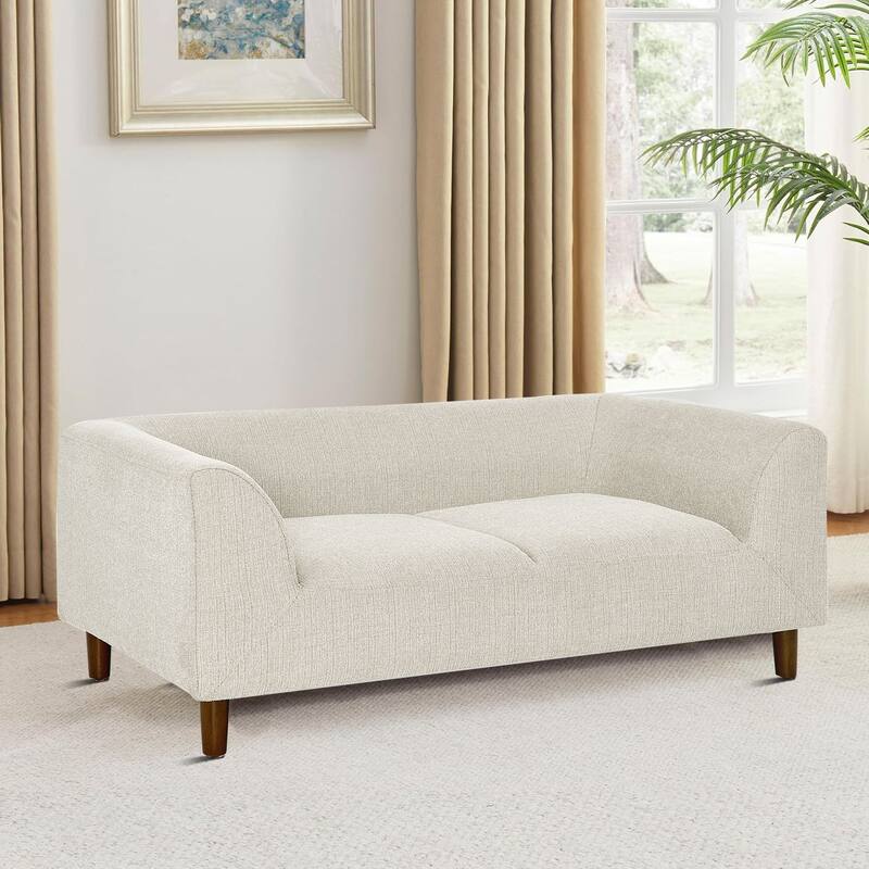 Modern Minimalist Linen Fabric Upholstered Pet Sofa, For Medium and Large Dogs - Beige