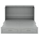 preview thumbnail 4 of 16, Queen Size Murphy Bed Wall Bed w/ Drawer & Sockets & USB Ports