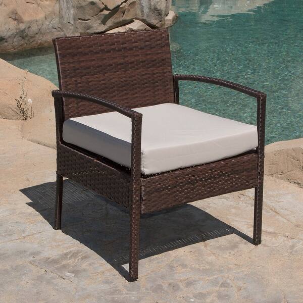 Shop Belleze 3 Piece Patio Outdoor Rattan Patio Set Wicker