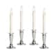 Battery Operated Bi-Directional LED Adjustable Base Candle 4-pack - Silver
