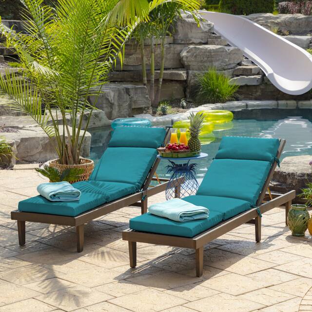 Arden Selections Leala Texture Outdoor Chaise Lounge Cushion