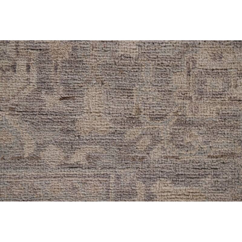 Hand Knotted Oriental 100% Wool Carpet Transitional All-Over Brown Oushak Area Rug - 6' 1'' X 4' 0''