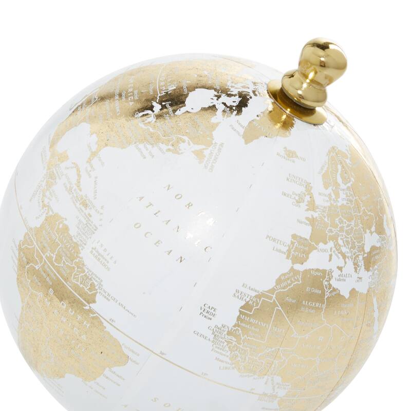 Gold Aluminum Globe with Marble Base
