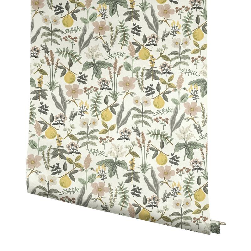 Rifle Paper Co. Herb Garden Cream Botanical Premium Peel + Stick Wallpaper