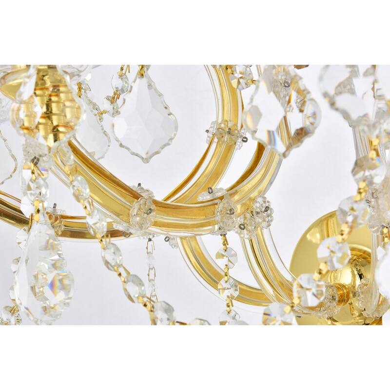 Fleur Illumination Collection Wall Sconce D:22in H:27in E:15.5in Lt:7 Gold Finish
