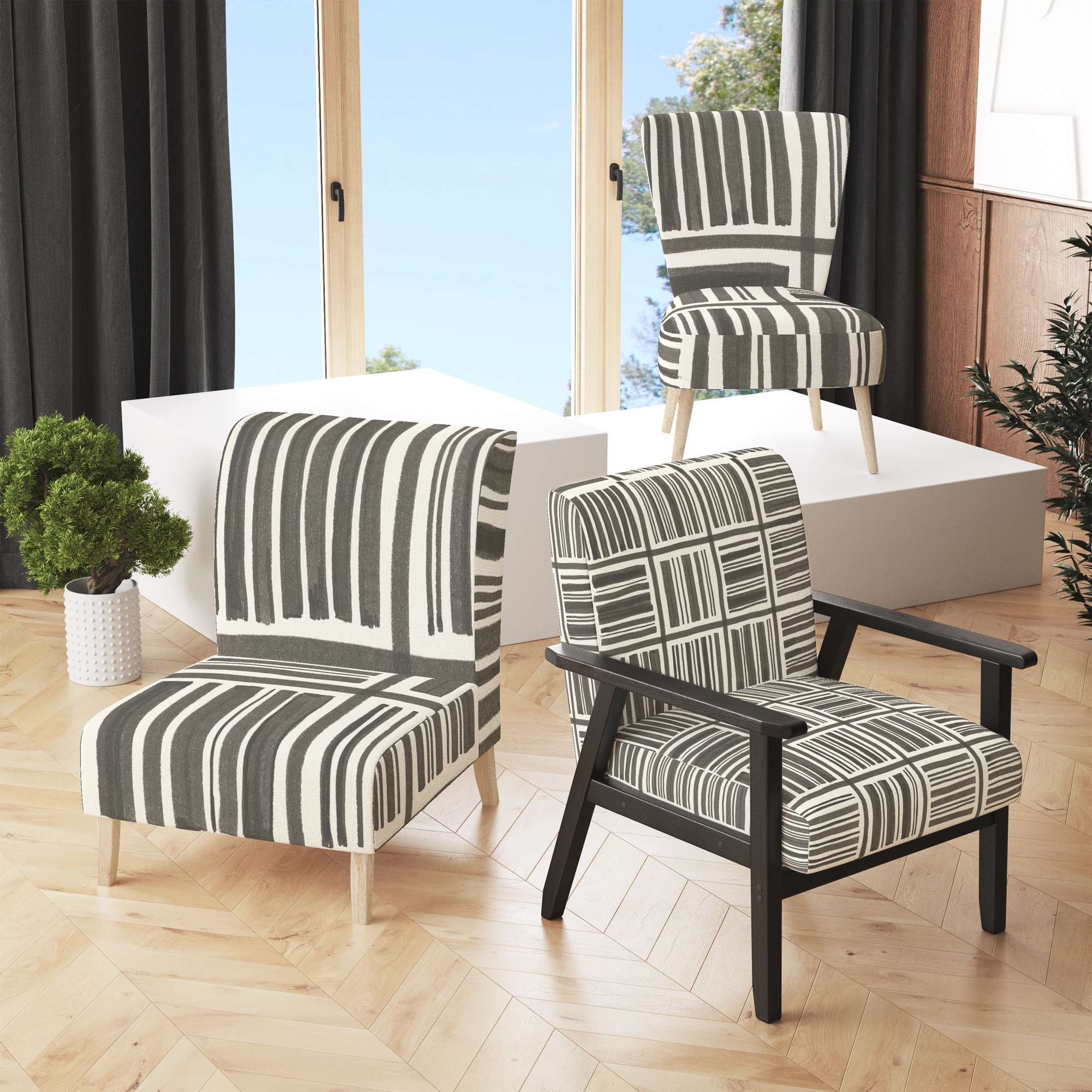 Minimalist shop accent chairs