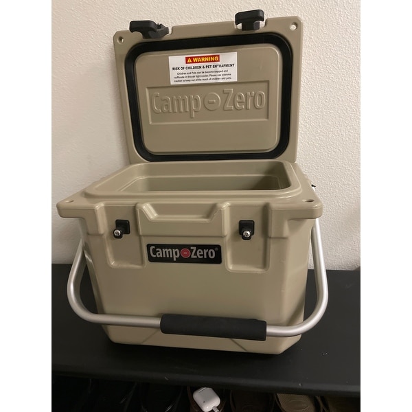 Details about   Camp Zero Chest Cooler 10.6 Qt Cup Holder Aluminum Handle Polyethylene Orange 