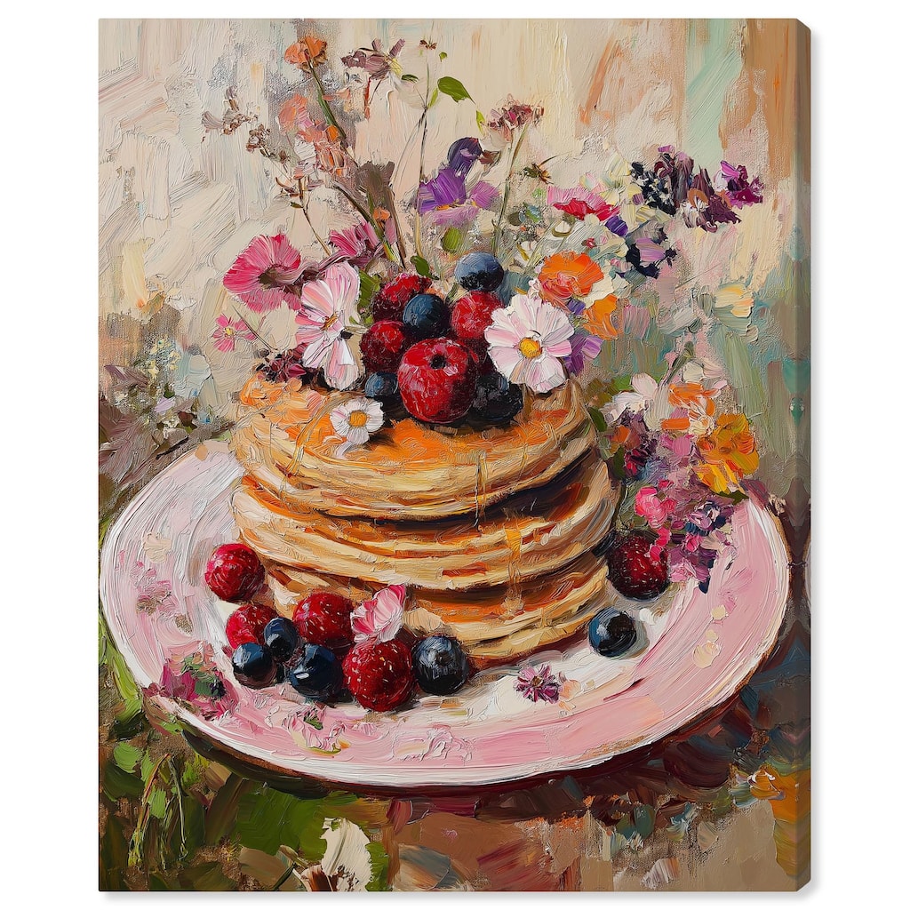 Raspberry Pancakes II Canvas by Art Remedy, Gallery Wrapped