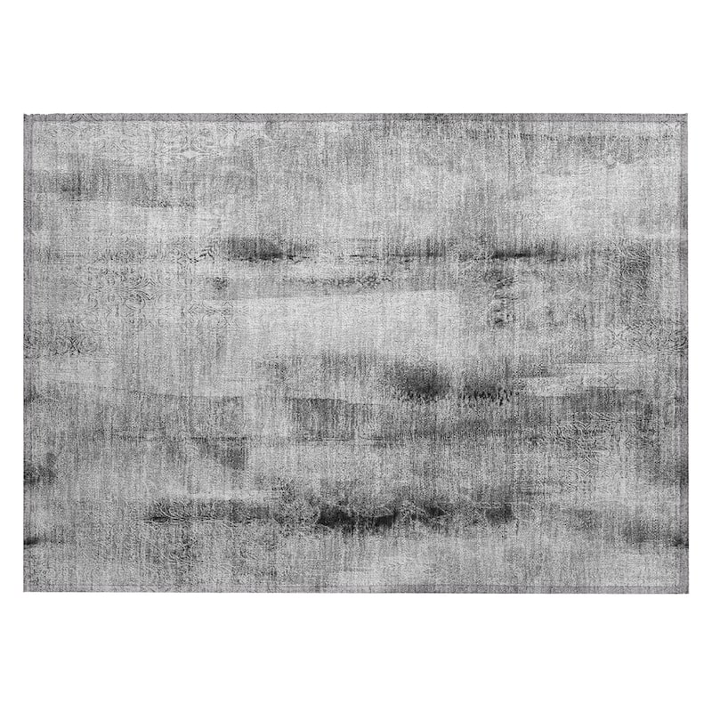 Machine Washable Indoor/ Outdoor Modern Imprints Chantille Rug