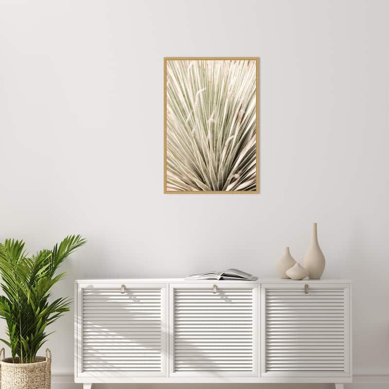 Desert Spoon by Shot by Clint Framed Canvas Wall Art Print - Sylvie Bright Gold