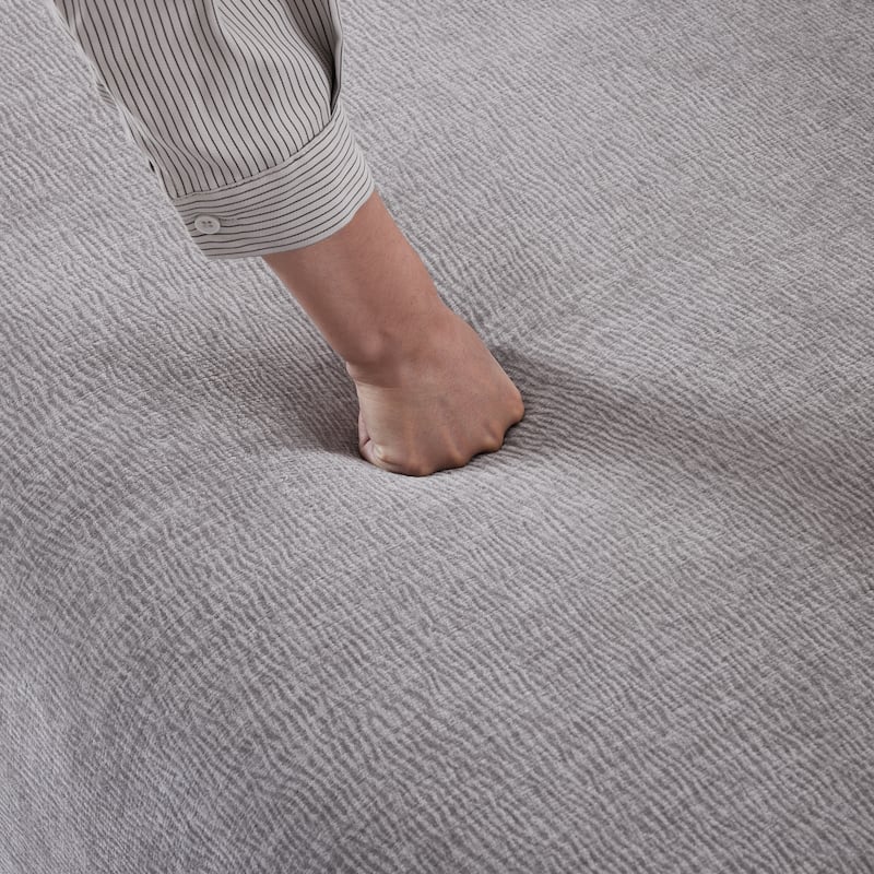 L-Shape Modular Sectional Sofa with Chaise Lounge, Oversized Chenille Upholstered Sofa, 3 Seater Sofa with 2 Throw Pillows