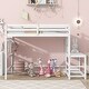 preview thumbnail 2 of 13, Twin High Loft Bed with Ladder,Guardrails