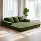 preview thumbnail 54 of 86, Corduroy Loveseat Sofa Bed 4 in 1 Foldable Floor Sofa Couch Convertible Boneless Couch