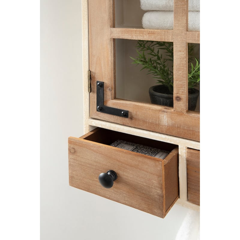 Kate and Laurel Hutchins Decorative Wood Wall Cabinet