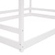 preview thumbnail 19 of 31, Full Size House Bed Wood Bed Low House Playhouse Bed with Headboard and Footboard, Toddler Floor Bed Frame for Boys, Girls