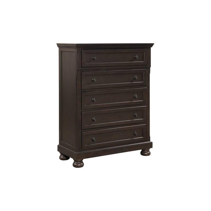 Brandie 6 Piece Grayish Brown Modern Storage Sleigh Platform Bedroom Set