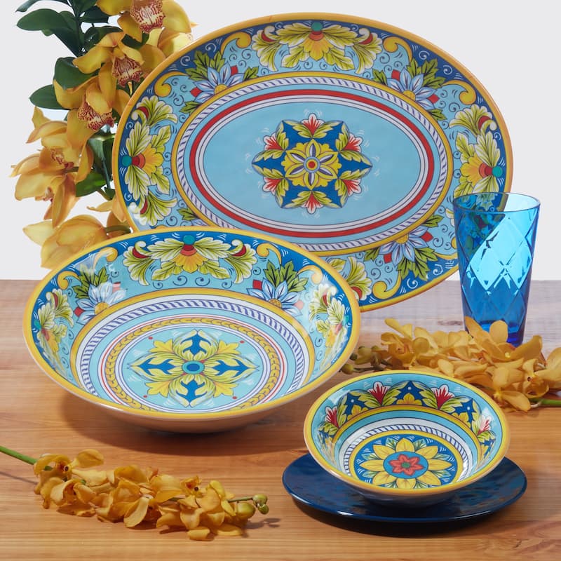 Certified International Palermo Melamine 3 Piece Hostess Servware Set
