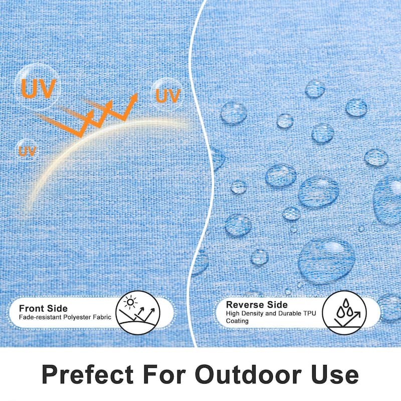 Aoodor Outdoor Dining Chair Cushions Set of 4, Outdoor Chair Pads with Ties, 20 x 19 inch - 20"x19"