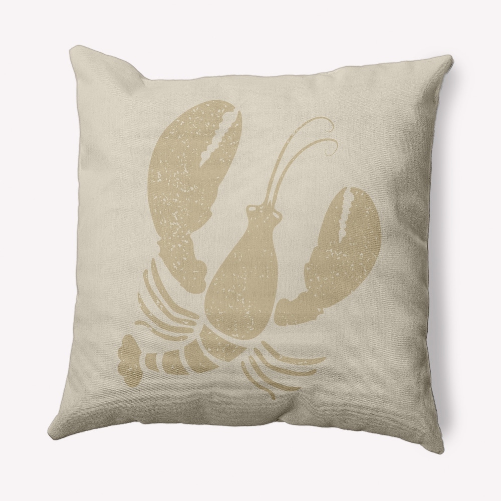 Lobster Nautical Indoor/Outdoor Throw Pillow