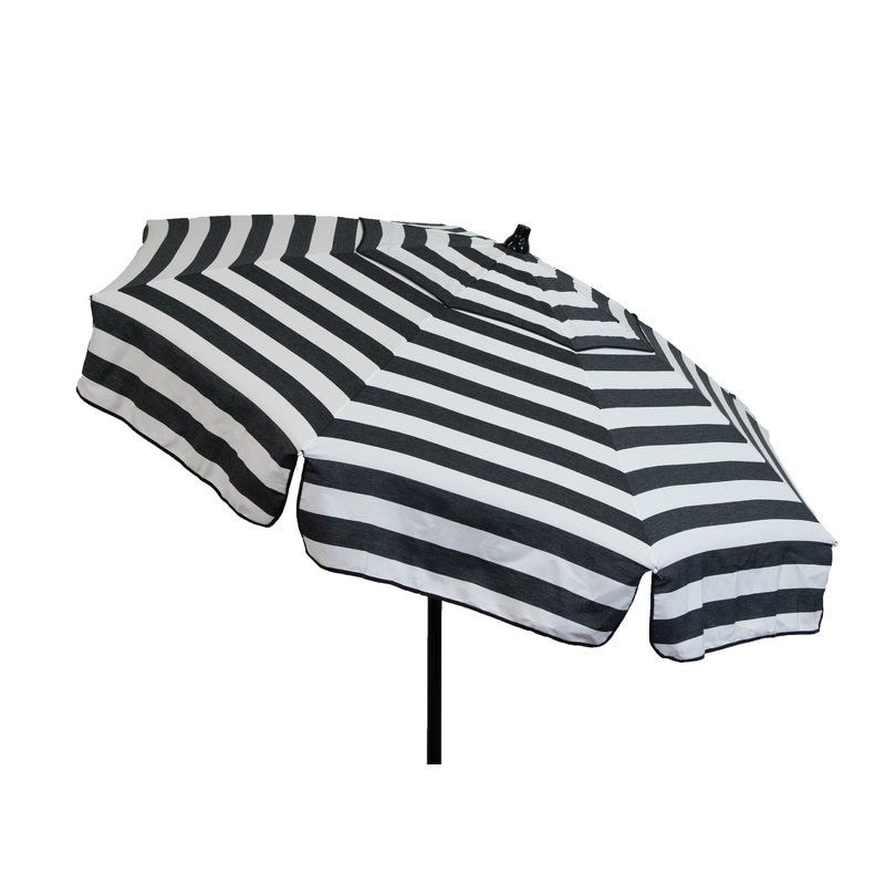 kids black and white stripe patio umbrellas Sunnyglade 9' Solar LED Umbrella, 8 Ribs Tilt & Crank Youll have it made in the shade with our black awning stripe outdoor crank and tilt aluminum 9 AE Outdoor 9FT Aluminum Black