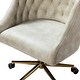 preview thumbnail 28 of 57, ET Tufted Task Chair With Golden Base by HULALA HOME