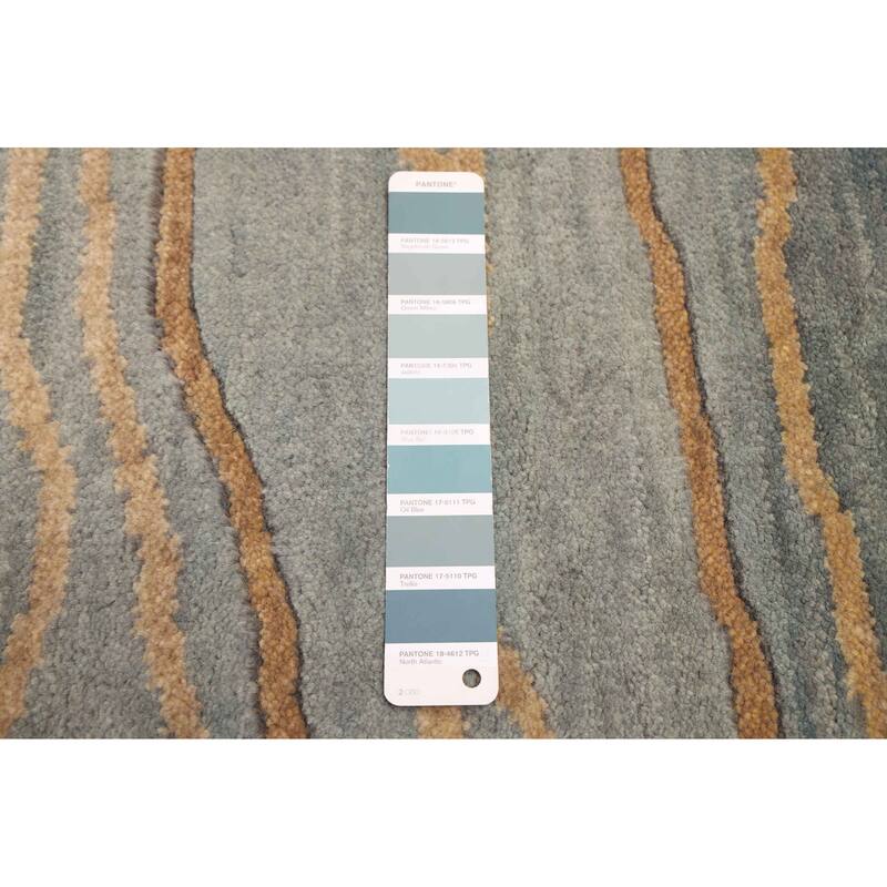 ECARPETGALLERY Hand-knotted Peshawar Ziegler Light Blue Wool Rug - 5'0 x 6'11