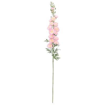 Set of 2 Pink Artificial Hybird Delphinium Flower Stem Spray 36in - 36" L x 5" W x 5" DP